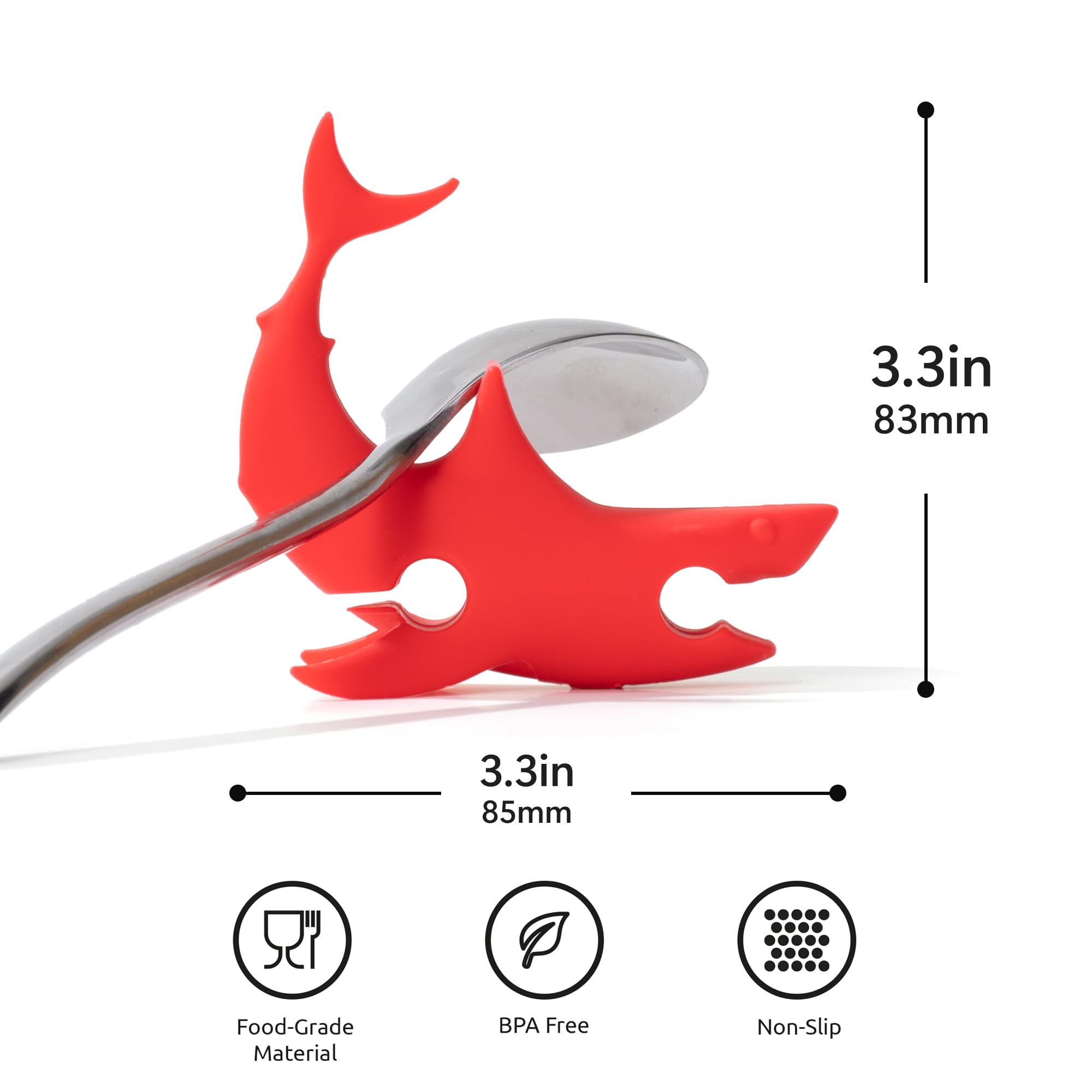 Reposacucharas de silicona duradera y flexible para uso diario en la cocina.