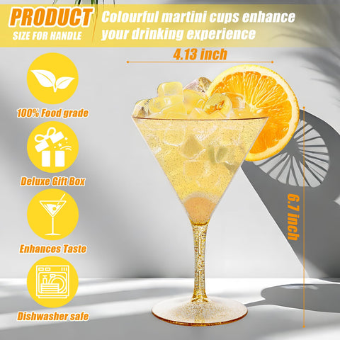 Copa Art Deco dorada Liacere, ideal para cócteles en eventos