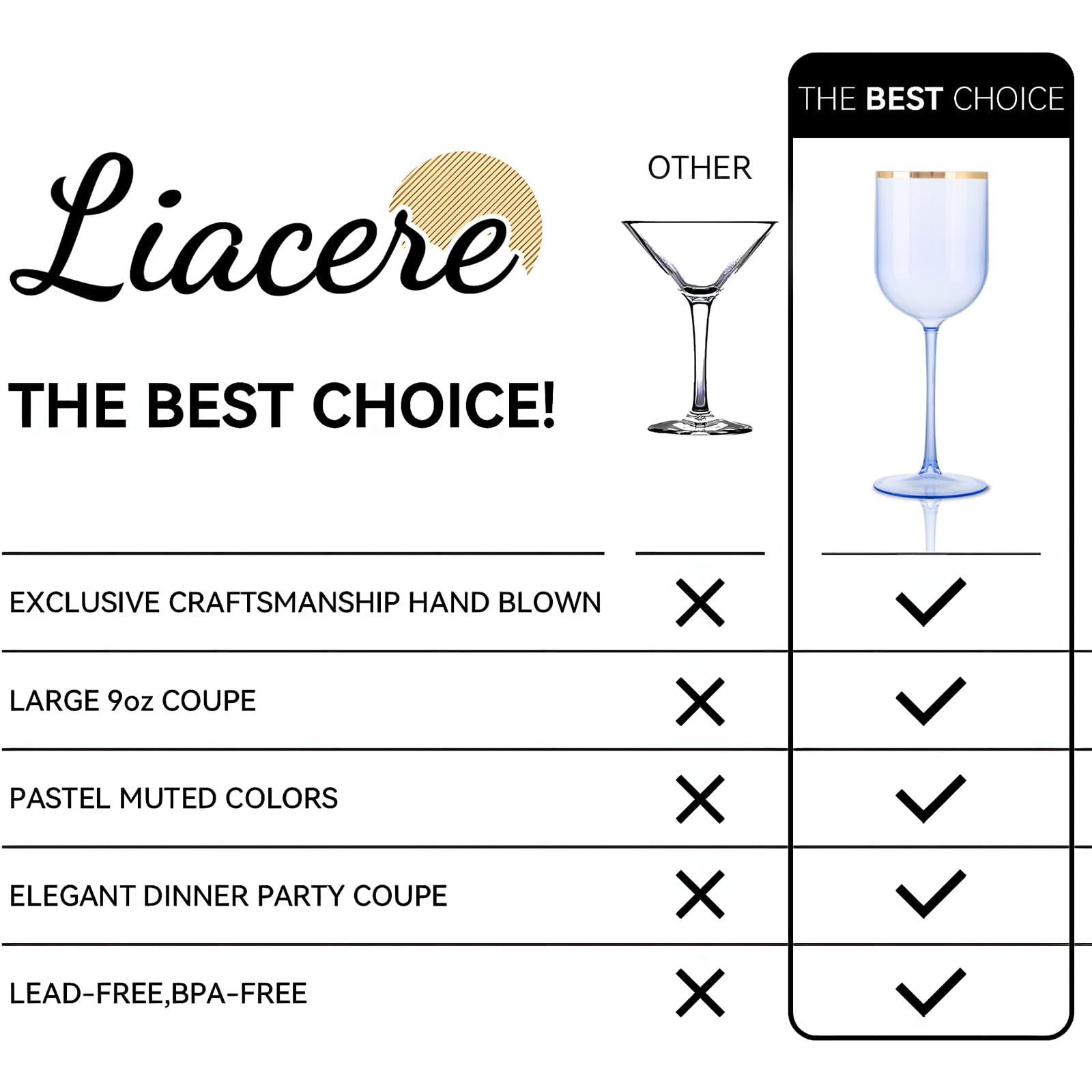 Copa de vino de plástico Liacere para celebraciones al aire libre.