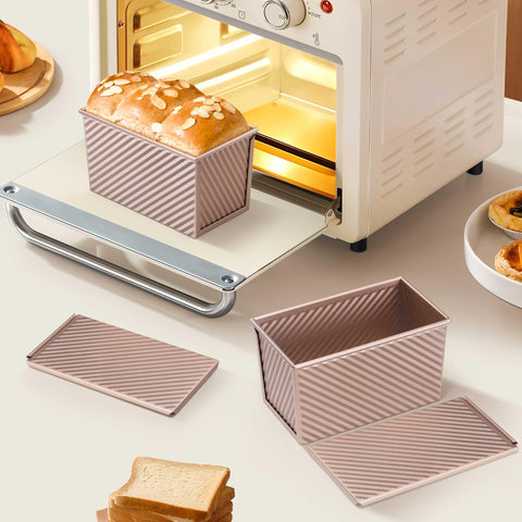 LIANYU Pan con diseño corrugado: evita deformaciones y crea un patrón atractivo
