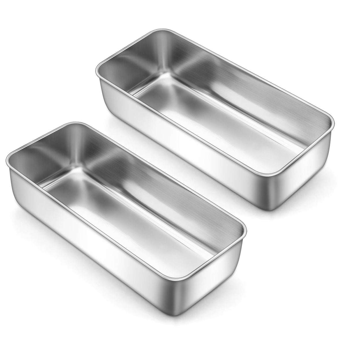 LIANYU moldes para pan grandes en acero inoxidable, horneado uniforme.
