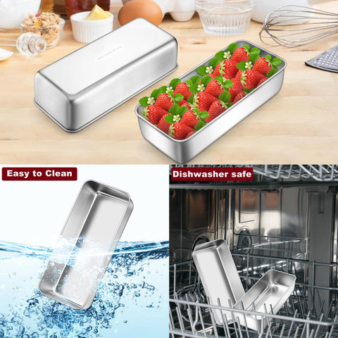 LIANYU bandeja para hornear 12x5, ideal para conservar en congelador