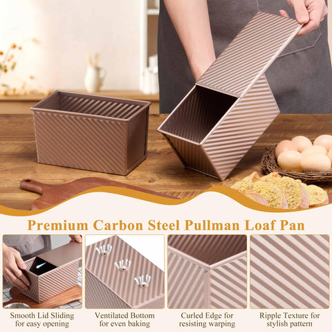 LIANYU Pan Pullman 1 libra: tamaño ideal para pan artesanal y sándwiches caseros