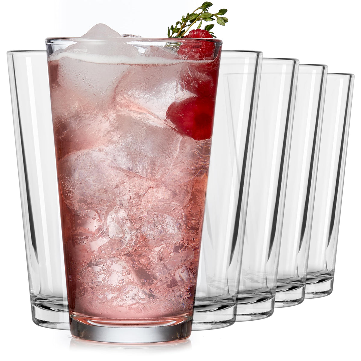 Vasos altos Libbey Bar Essentials de 16 onzas, ideales para cocteles en casa.