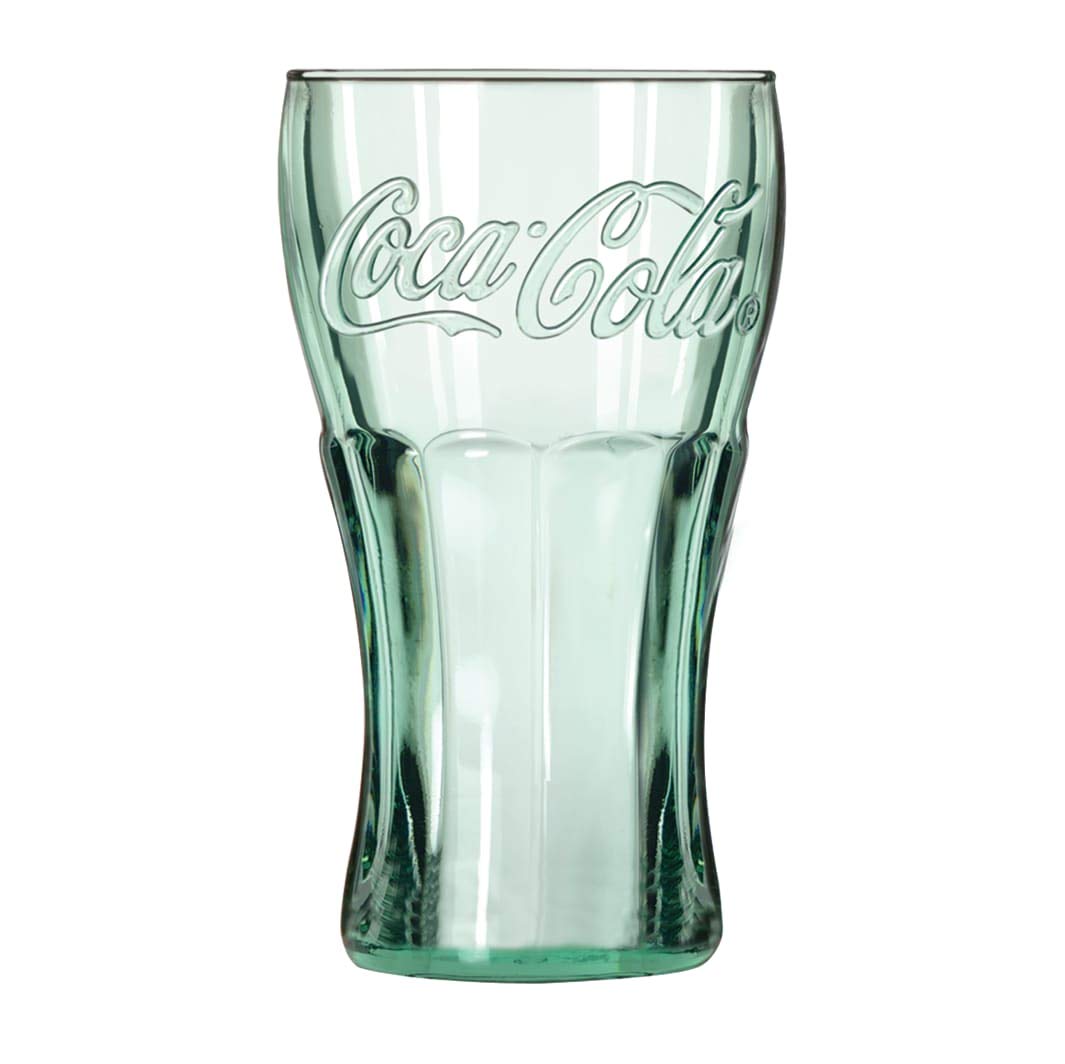 Libbey Coca-Cola tumbler con diámetro de 3,38 pulgadas para la mesa.