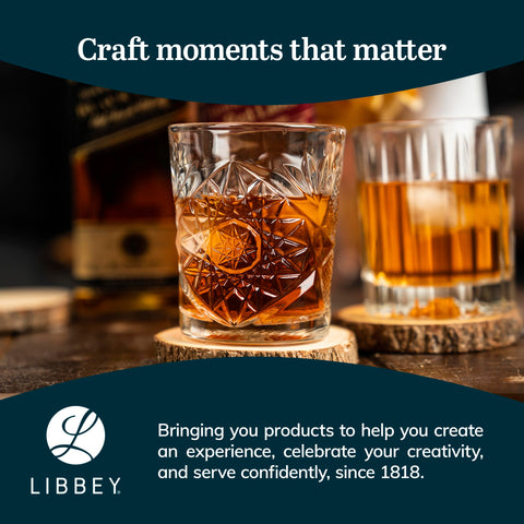 Libbey Hobstar, bar elegante para presentar bebidas en reuniones.