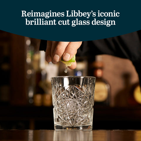 Libbey Hobstar, diseño clásico Hobstar, realza bebidas premium en casa.