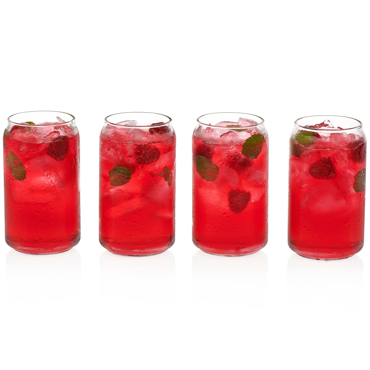 Vaso Libbey de cerveza en forma de lata de 16 oz con vertedor incluido.
