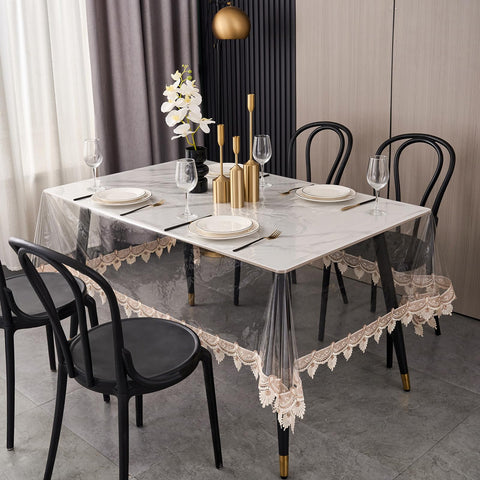 LIBERECOO mantel para fiestas añade detalle de encaje.