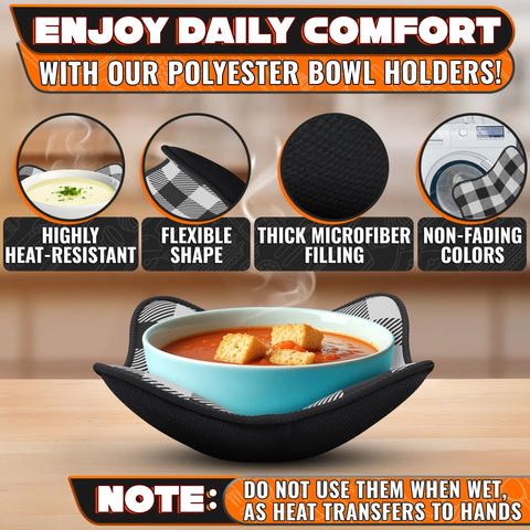 LIBERHAUS bowl cosy negro lavable a máquina para limpieza rápida.