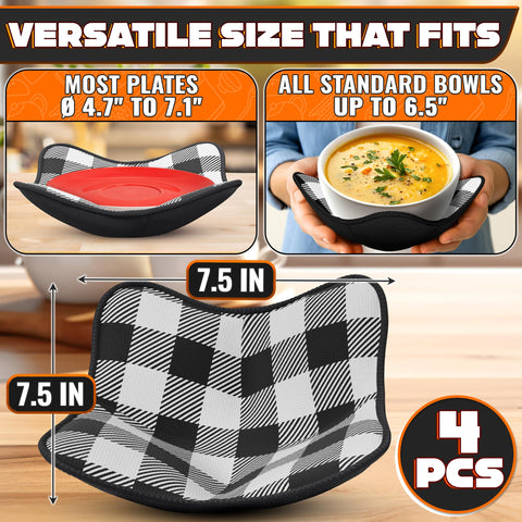 LIBERHAUS bowl cosy negro, manejo seguro de tazones calientes.