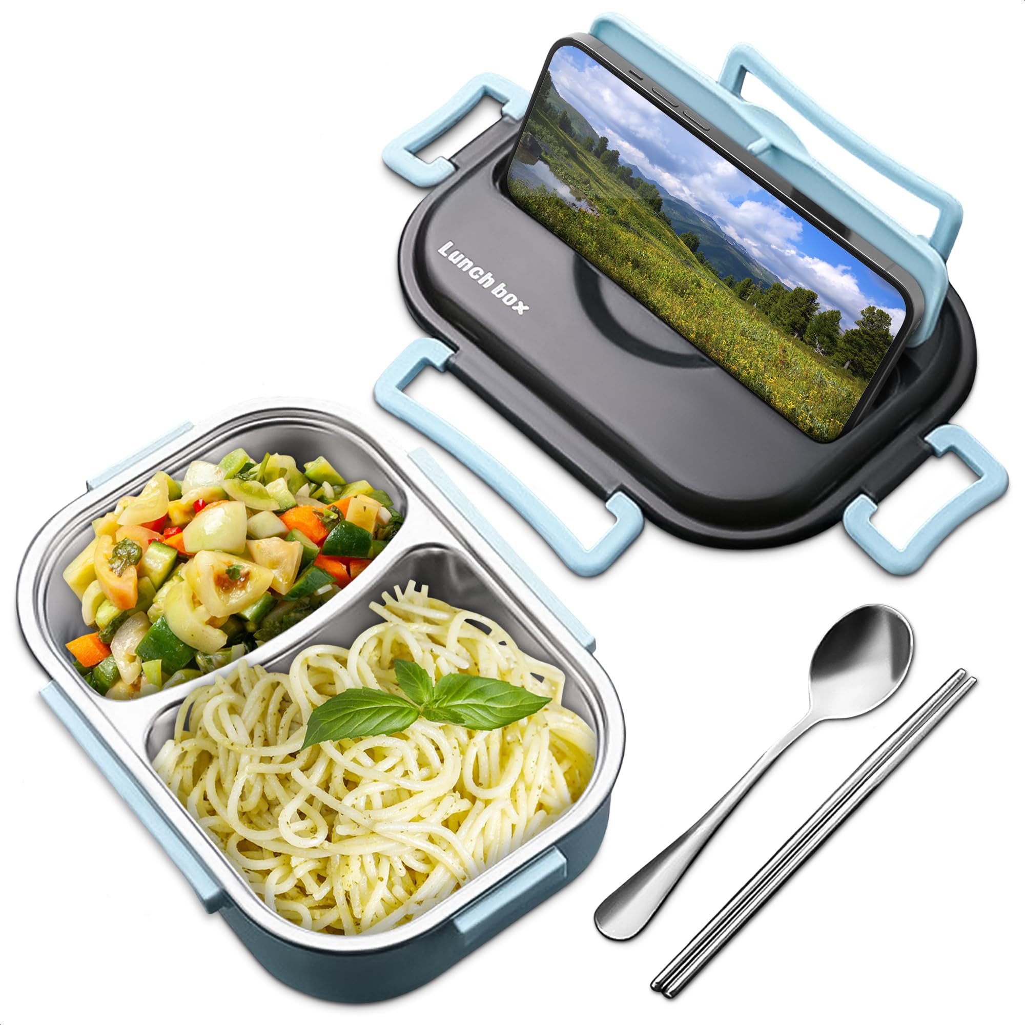 LIBERHAUS lonchera de 1430 ml, aislada para comida caliente o fría.