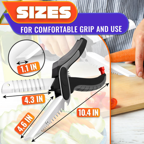 LIBERHAUS tijeras 6 en 1, hoja dentada para cortes precisos.