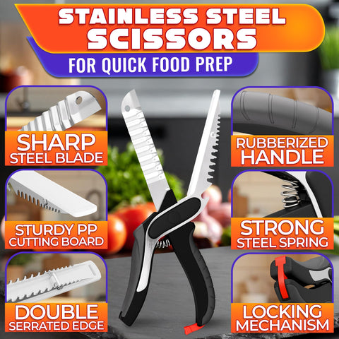 LIBERHAUS tijeras con hoja plana intercambiable para pan y frutas.