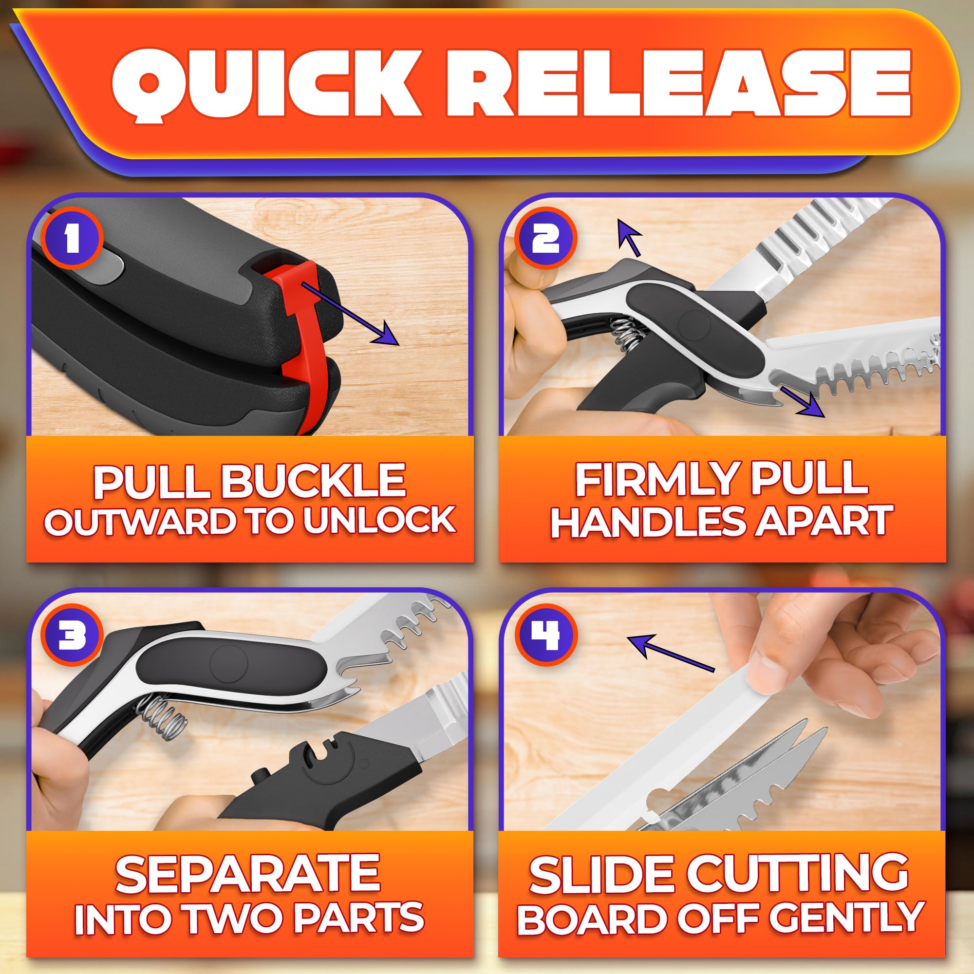 LIBERHAUS tijeras aptas para lavavajillas, limpieza rápida.