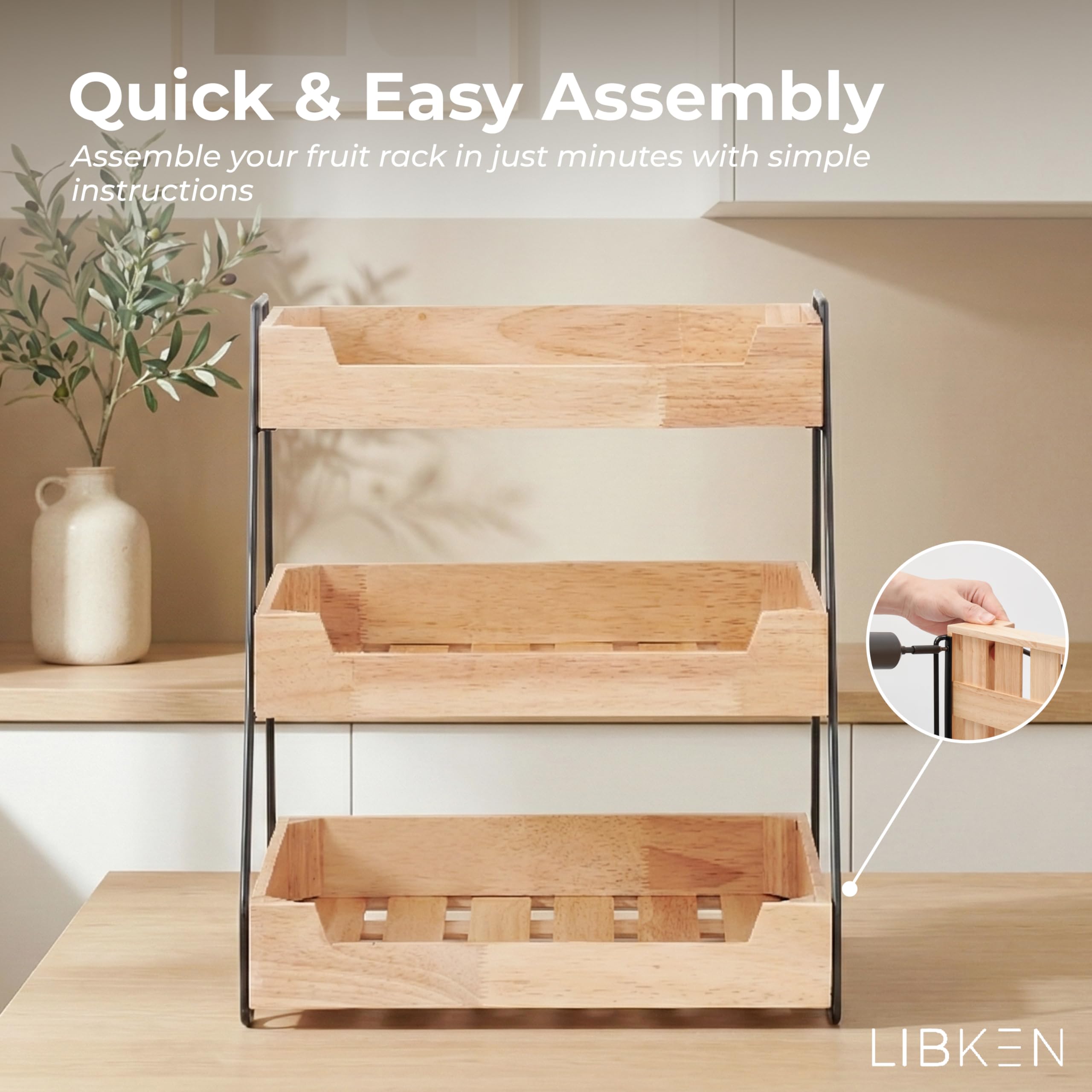 LIBKEN: ventilacion adecuada para mantener las frutas frescas en la encimera