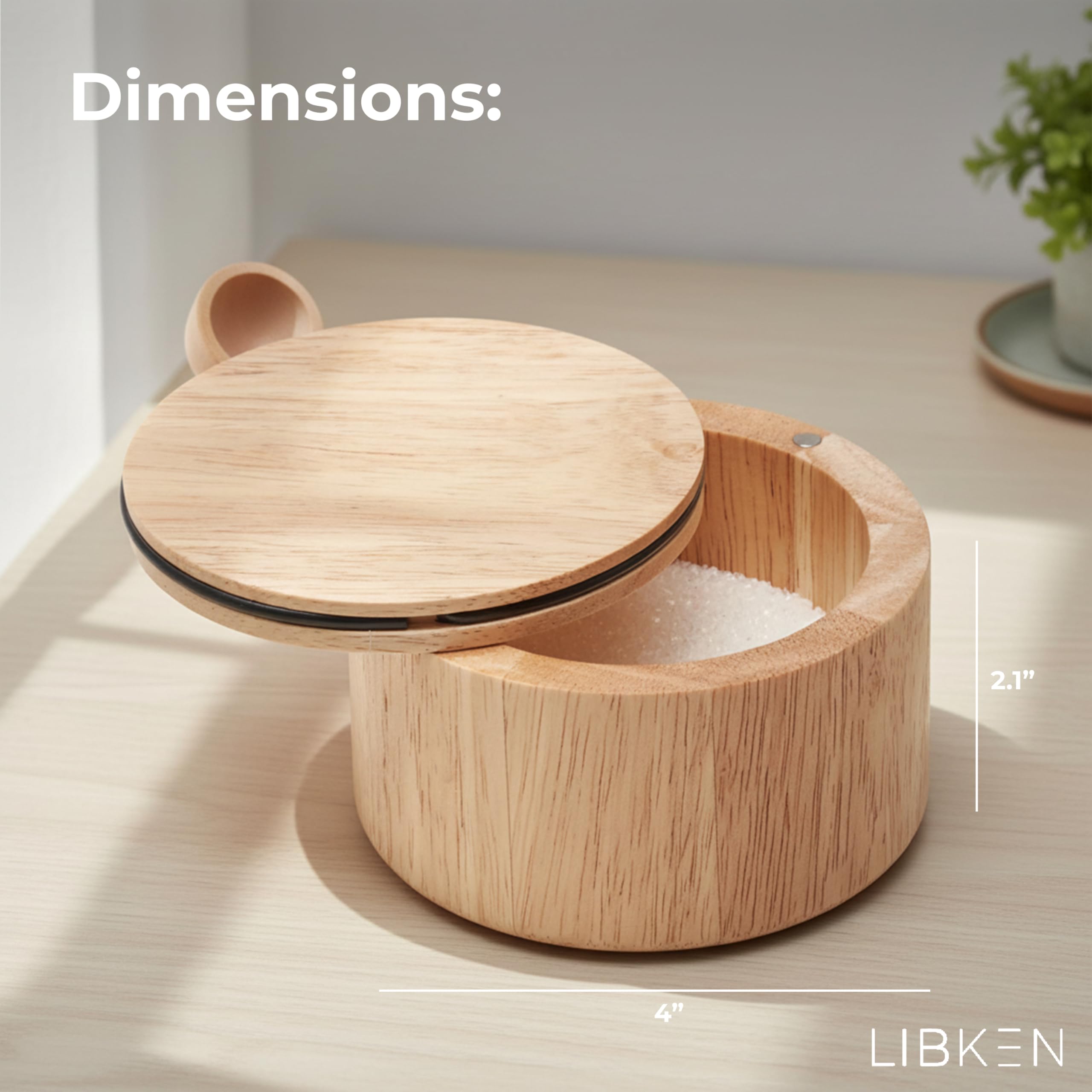 LIBKEN madera de caucho premium para durabilidad y belleza natural