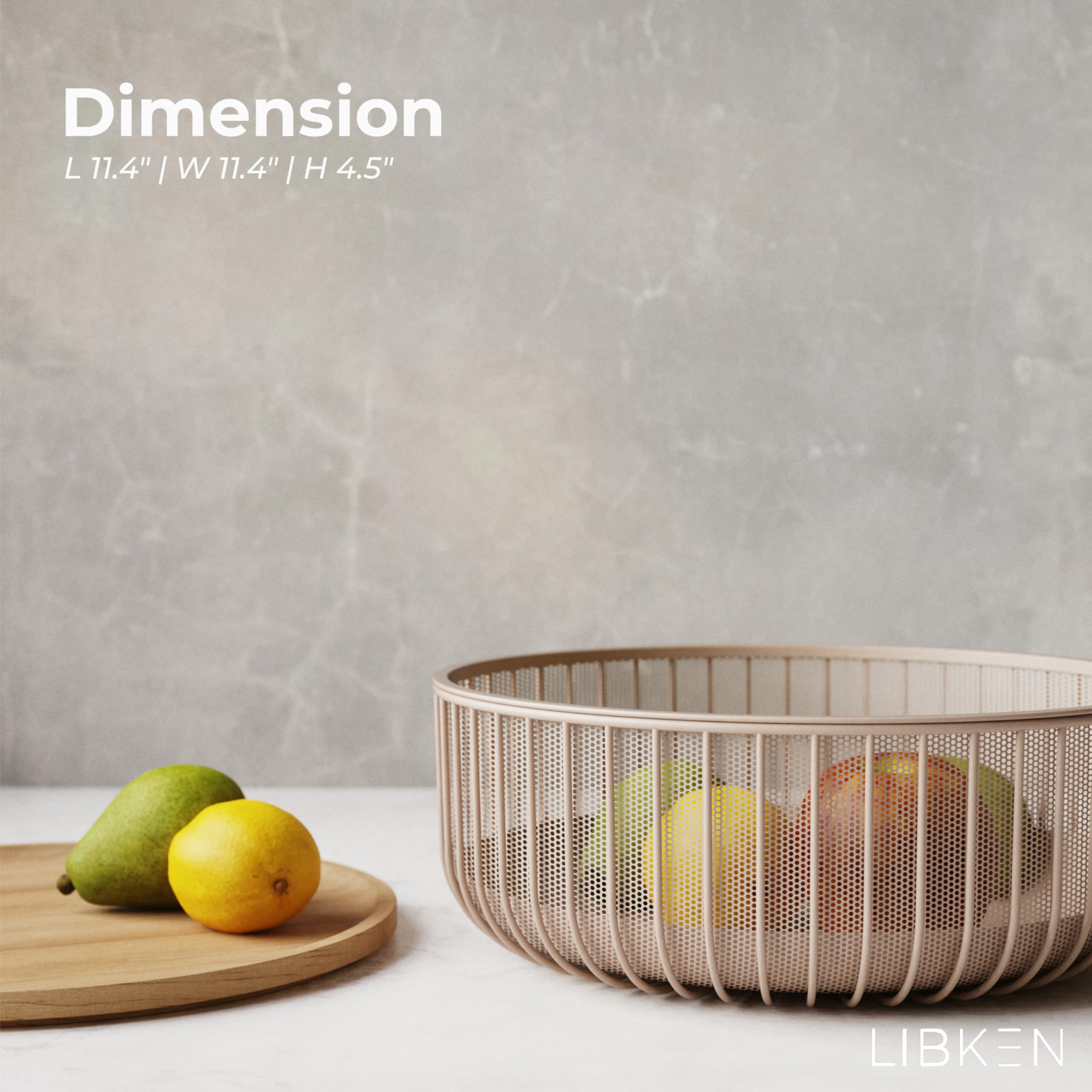 LIBKEN cesto-frutas-apilable-con-tapa, ahorra espacio en cocinas pequeñas.