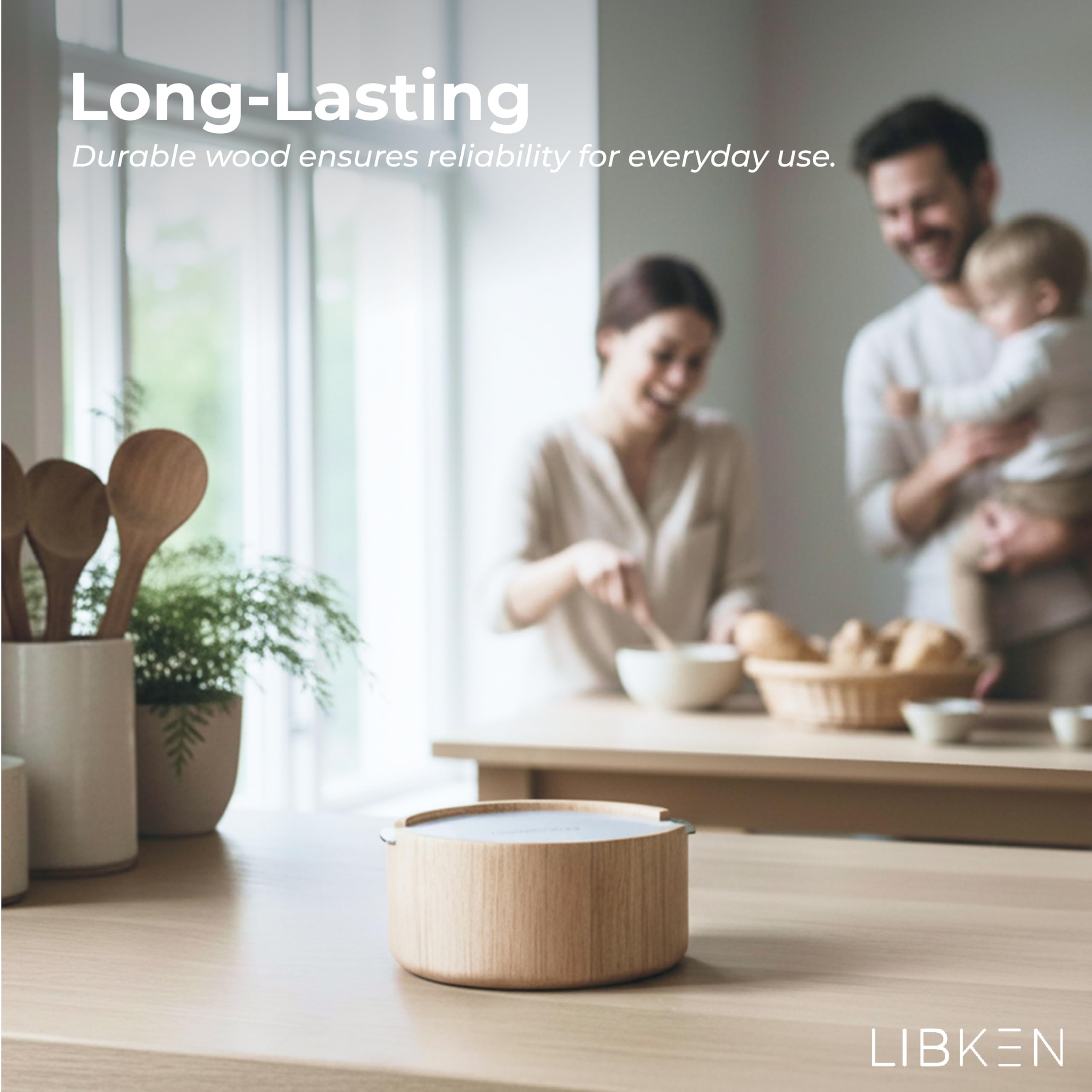 LIBKEN Cuidado sencillo con limpieza manual para preservar el acabado natural.