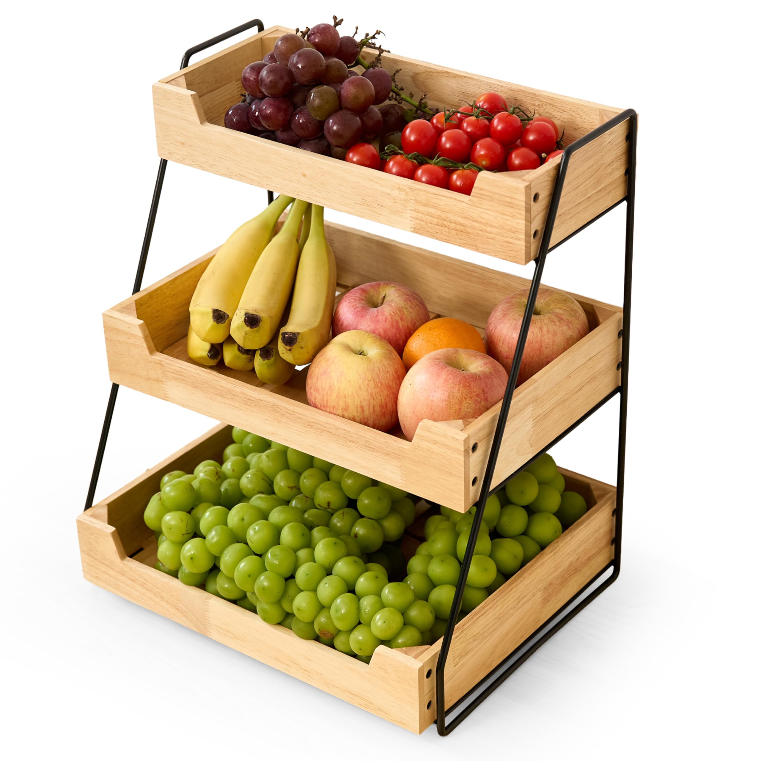 LIBKEN: bandeja de tres niveles para fruta en el mostrador, aprovechando el espacio