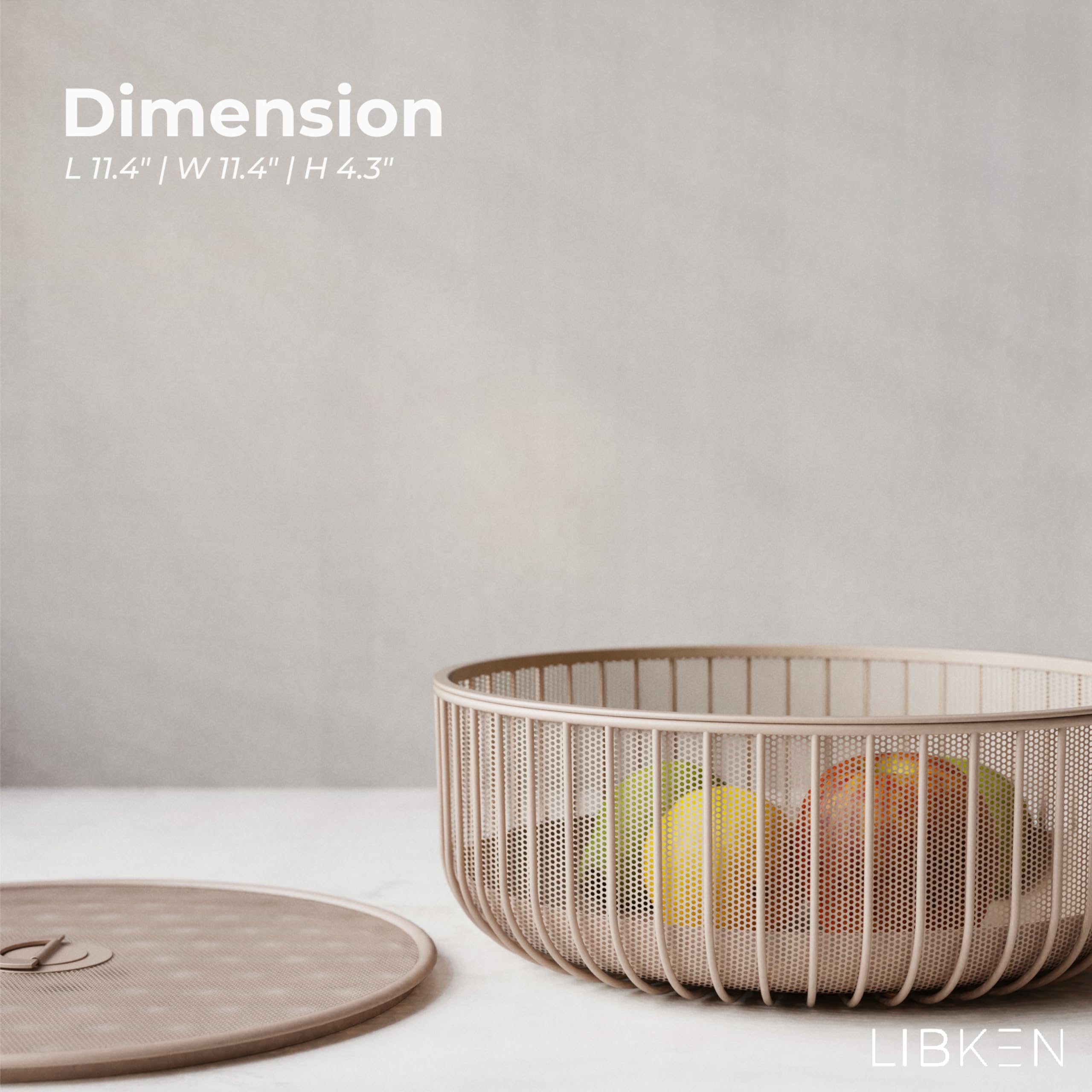 LIBKEN Frutero de interior espacioso para frutas, verduras y tentempiés.