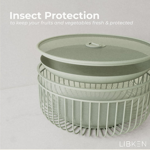LIBKEN Organizador-encimera-frutas-verduras-verde para acceso rápido a productos frescos.