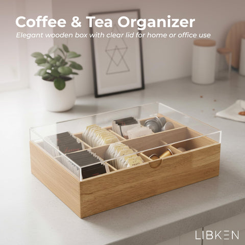 LIBKEN organizador multiusos en madera para accesorios