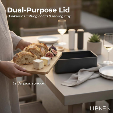 LIBKEN tapa con orificios de ventilación para conservar la textura del pan