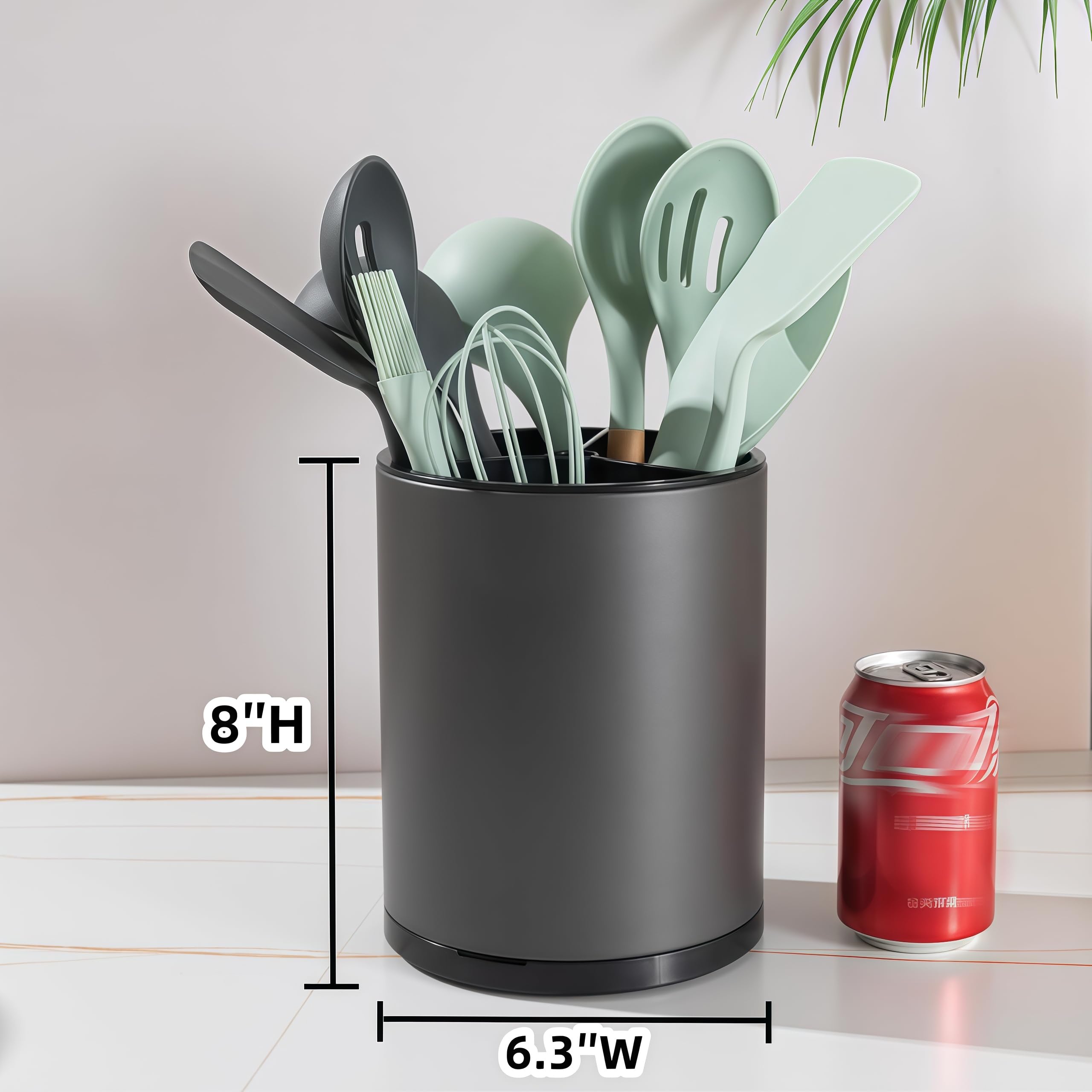 LIBODOUR porta-utensilios antihuellas para una encimera limpia.