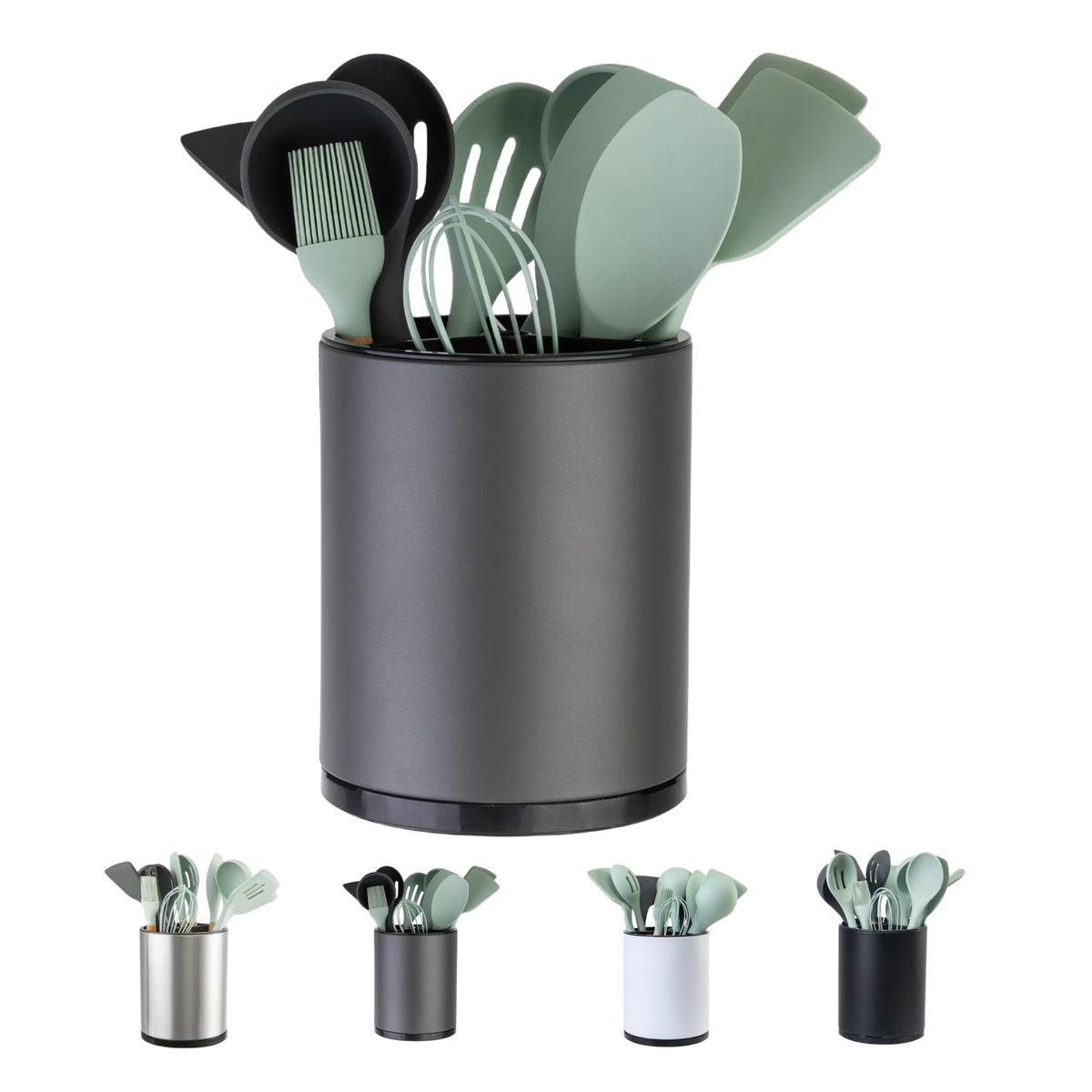 LIBODOUR porta-utensilios 360° para acceso rápido a herramientas de cocina.