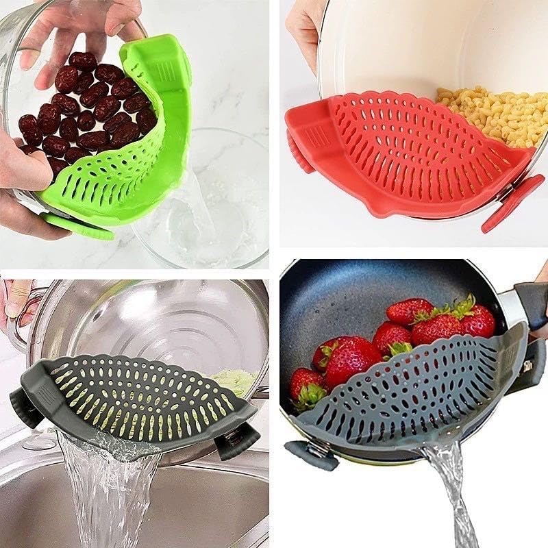 Liboyixi colador silicona para verduras y frutas con drenaje eficiente
