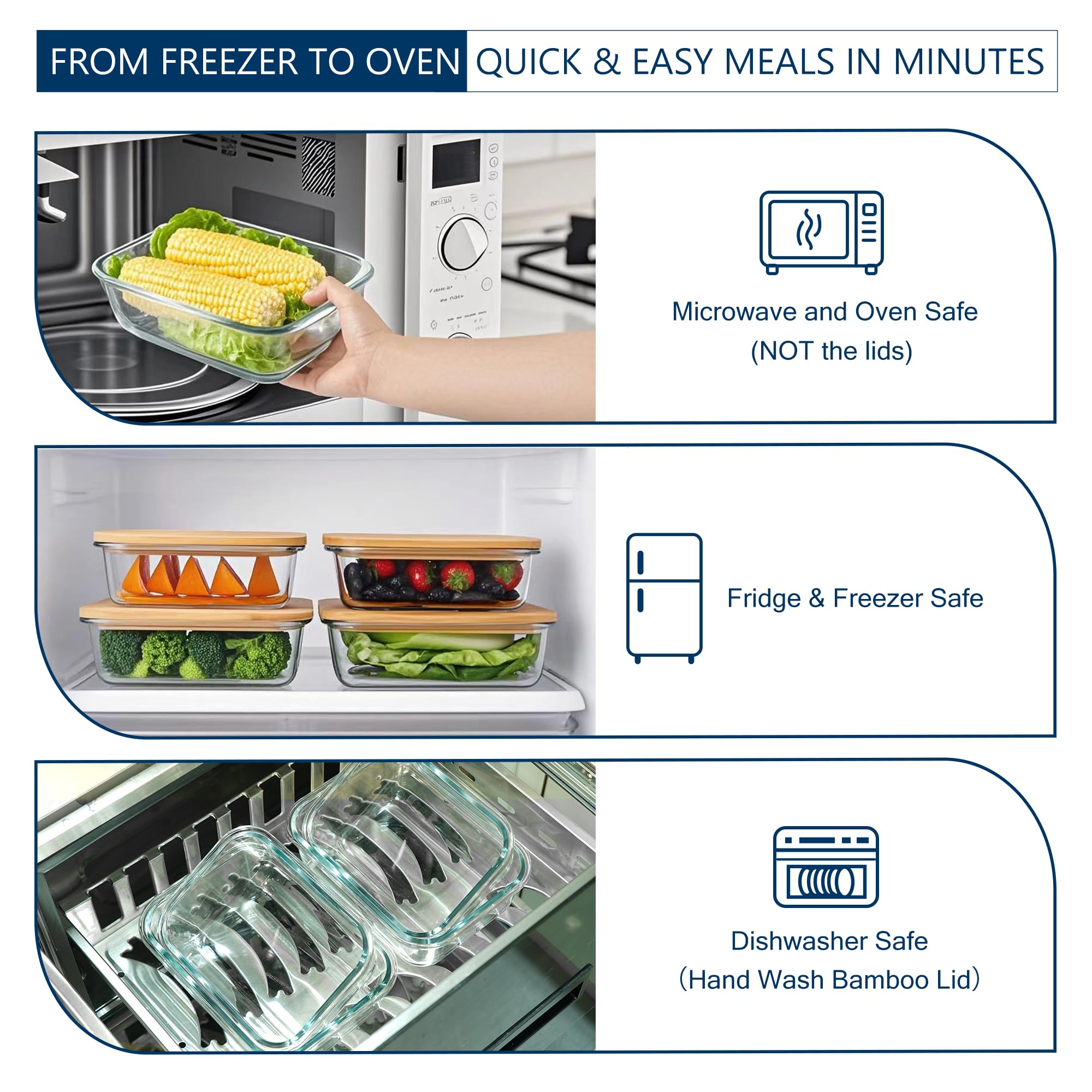 Vidrio DE libre de plástico y BPA para tranquilidad alimentaria.