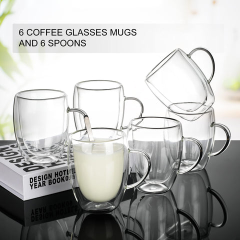 LIBWYS conjunto de 6 tazas, ideal para amantes del café