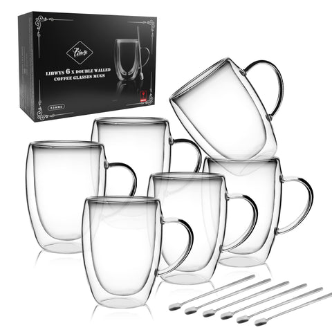 LIBWYS taza doble pared 12onz frente, mantiene calor o frío por más tiempo