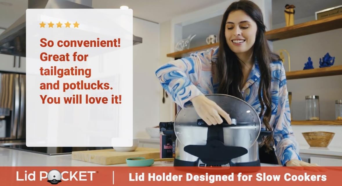 Lid Pocket: guardado dentro de la olla lenta para encimera libre.