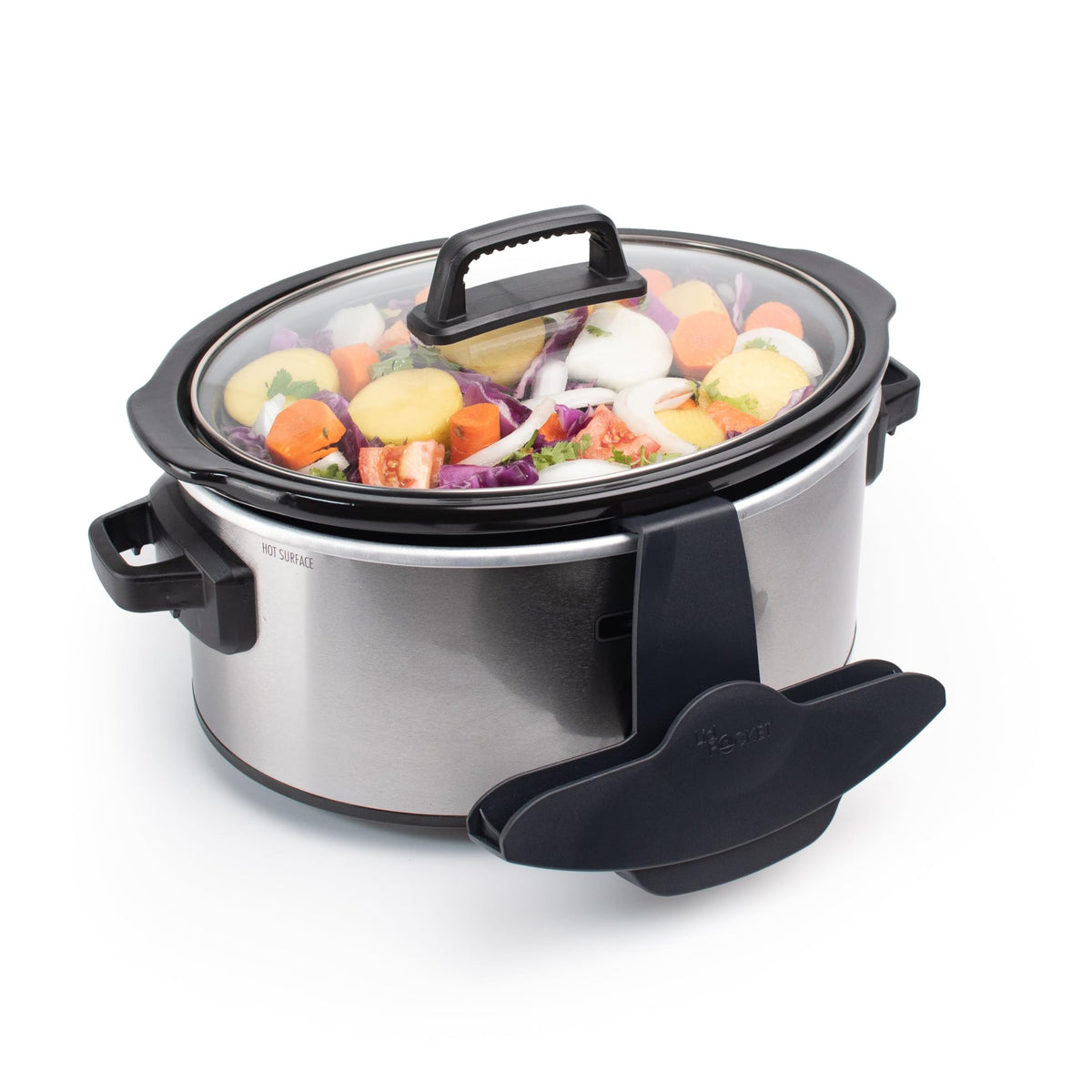 Lid Pocket: sujeción de la tapa para cocinar con las manos libres.