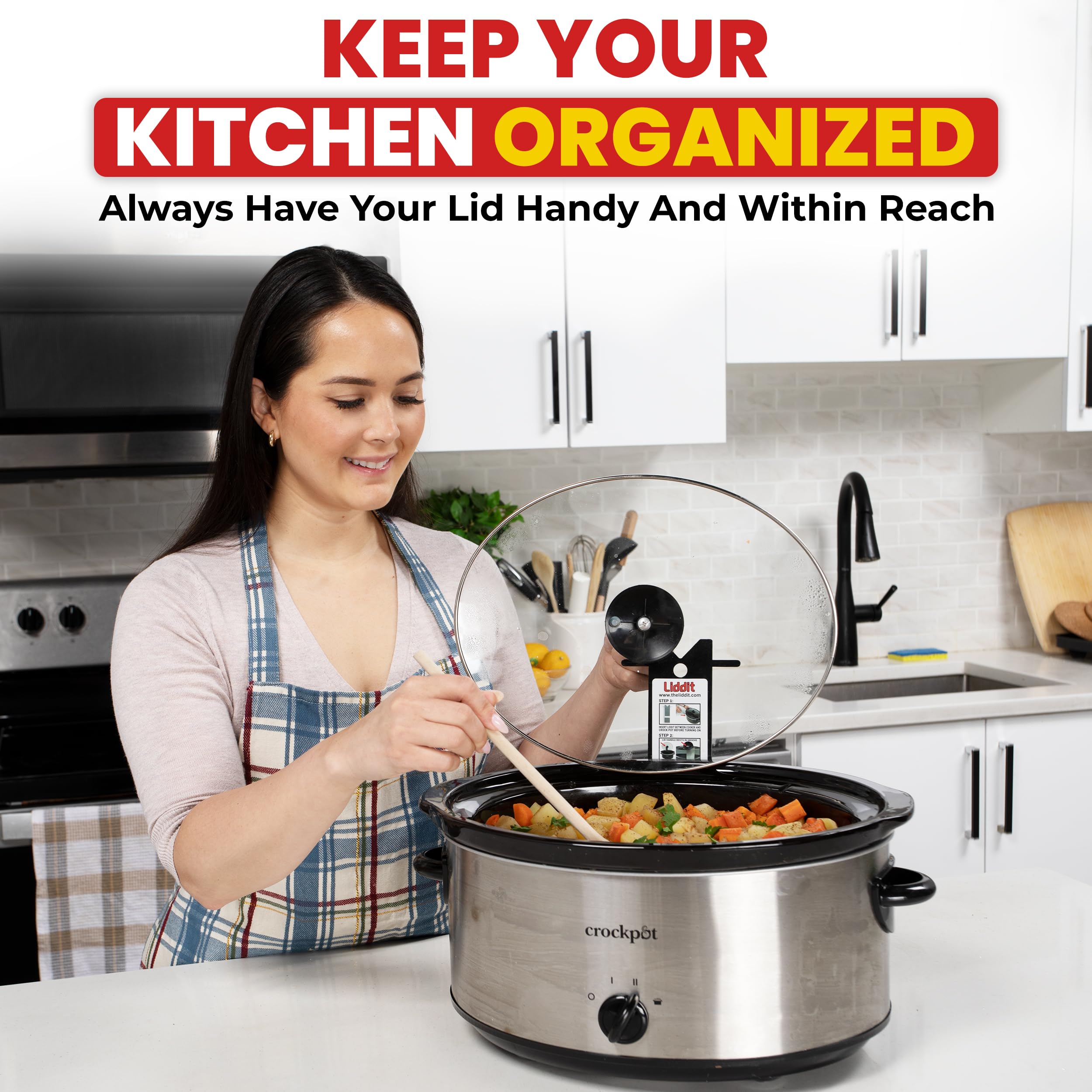 Liddit: diseño compacto cabe dentro de la olla y ahorra espacio.
