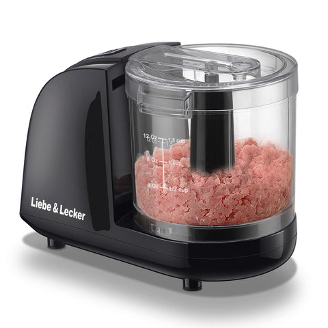 Liebe&Lecker mini-procesador 1,5 tazas para cortar verduras con precisión