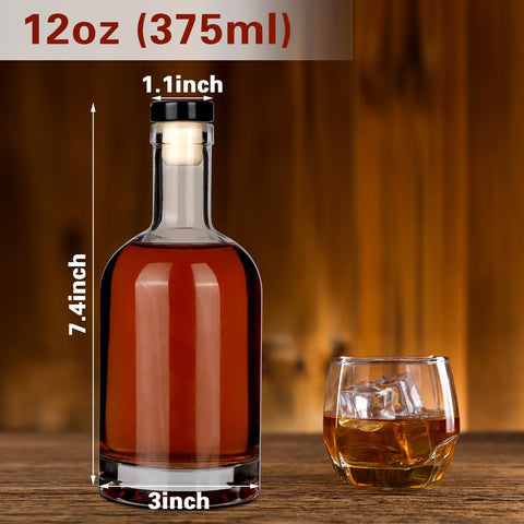 Liengoron botella de vidrio con corcho para infusiones y licores caseros.