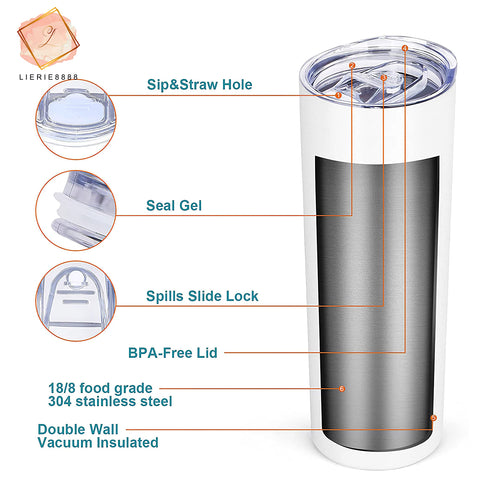 Vaso aislante LIERIE8888 para café, uso diario y duradero.