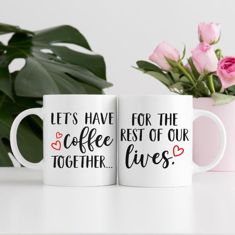 LIERIE8888 frase juntas para siempre: taza con mensaje significativo