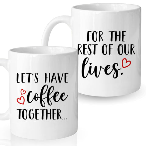 LIERIE8888 juego de tazas para parejas, ideal para café compartido