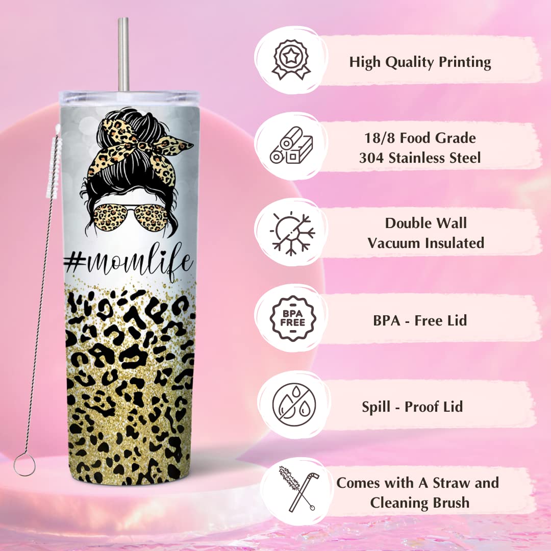 Vaso aislante LIERIE8888 con diseño chic para mamá.