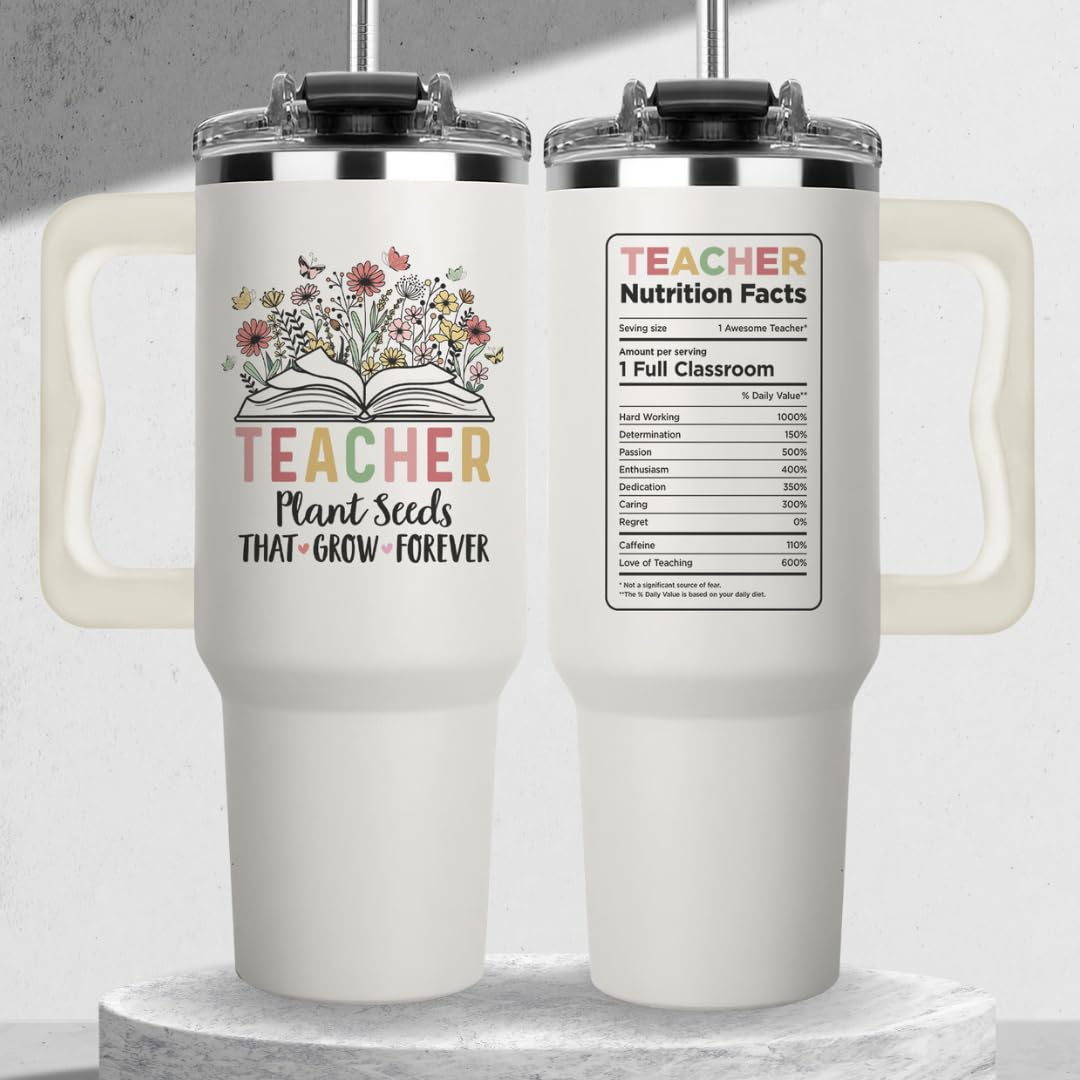 LIERIE8888 Tumbler ideal-regalo profesora: regalo con significado para inicio escolar.