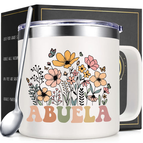 Taza Lifecapido para abuela, crema, ideal para café caliente.