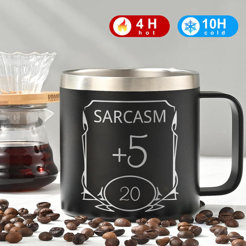 Taza Lifecapido DnD 14oz con pajilla de acero para beber fácil.