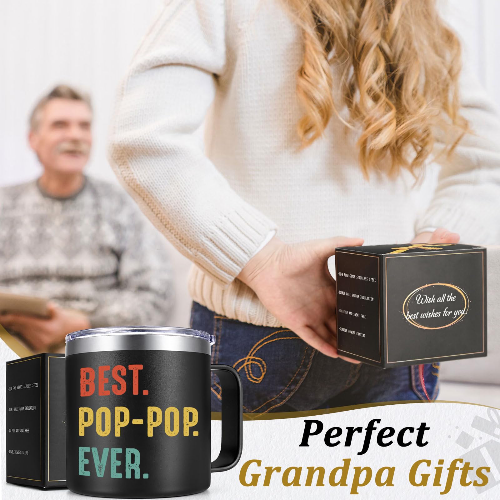 Lifecapido Granpa, diseño grabado, regalo ideal para abuelo.