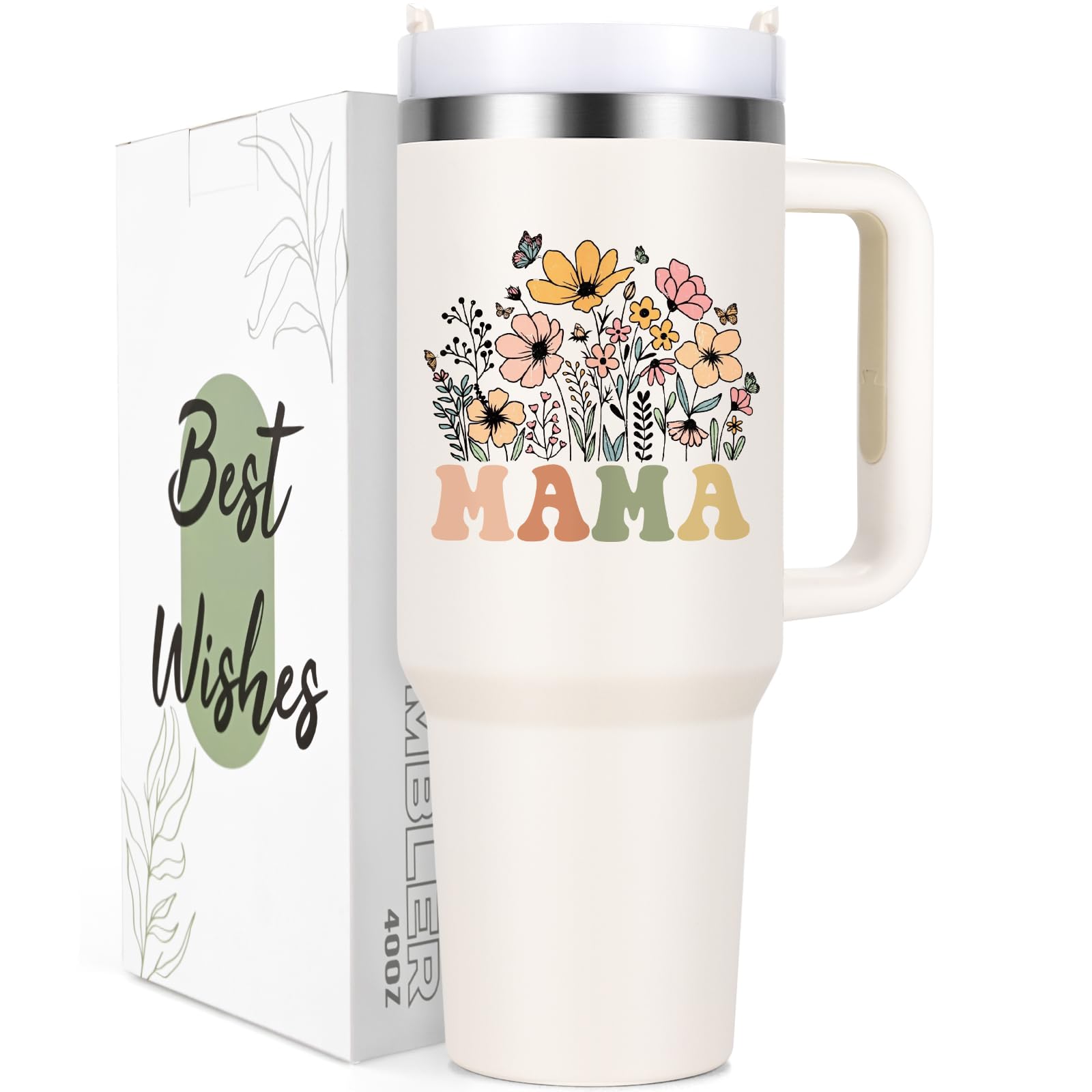 Lifecapido Mama 40oz con asa ergonómica para agarre cómodo y estable.
