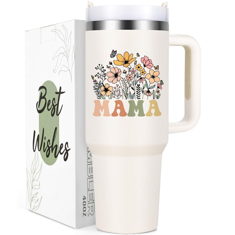 Lifecapido Mama 40oz con asa ergonómica para agarre cómodo y estable.