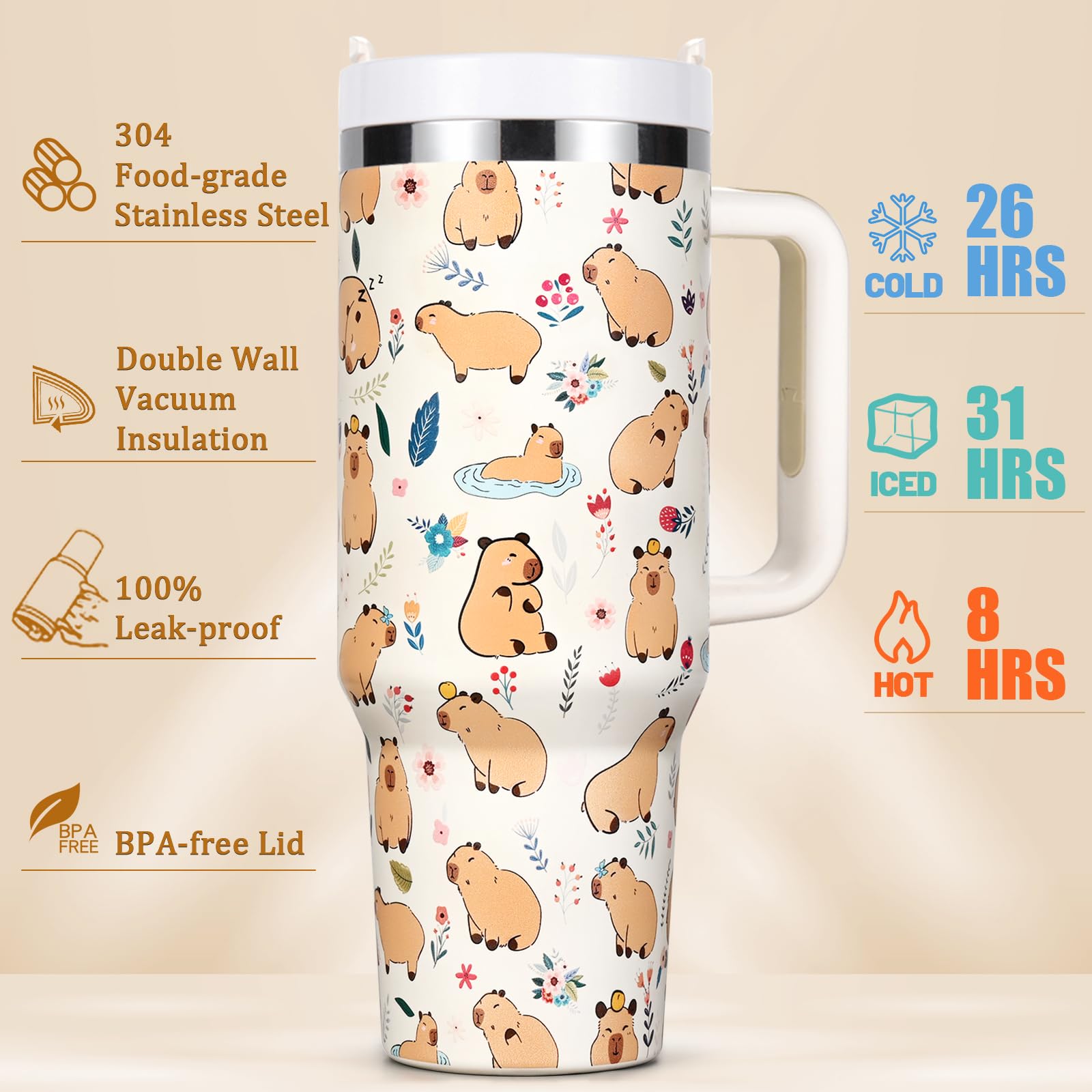 Pegatinas capibara Lifecapido para personalizar cuadernos y botellas.